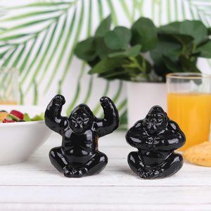 Silverback Gorilla Salt & Pepper Ceramic Shakers